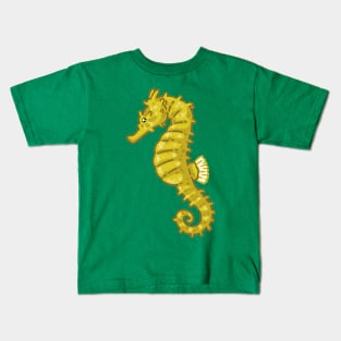 Yellow Seahorse Kids T-Shirt